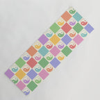 Colorful Yin Yang Checkered Pattern Yoga Mat Gallery Image 1