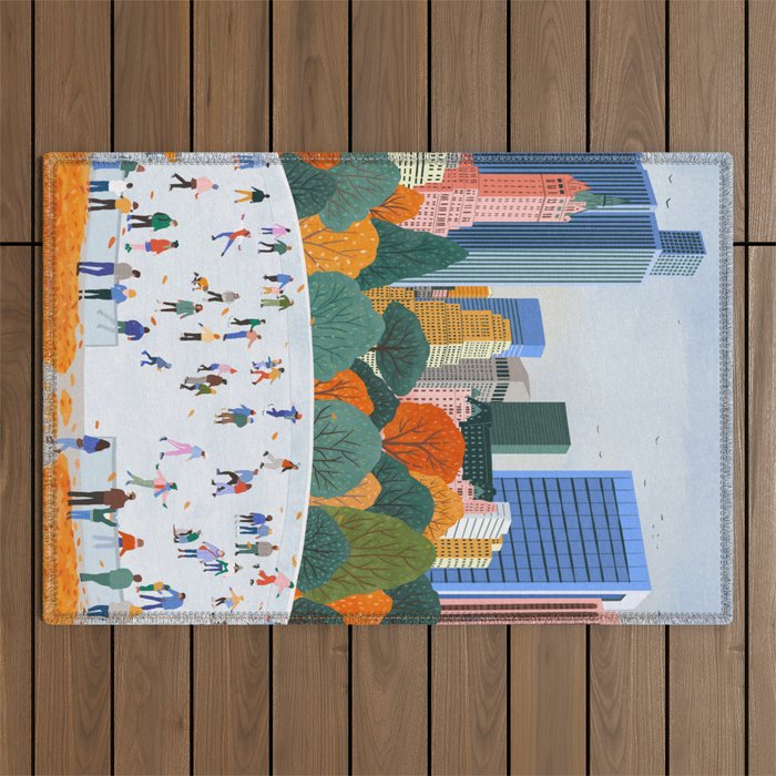 Fall in New York  Outdoor Rug Gallery Image 1