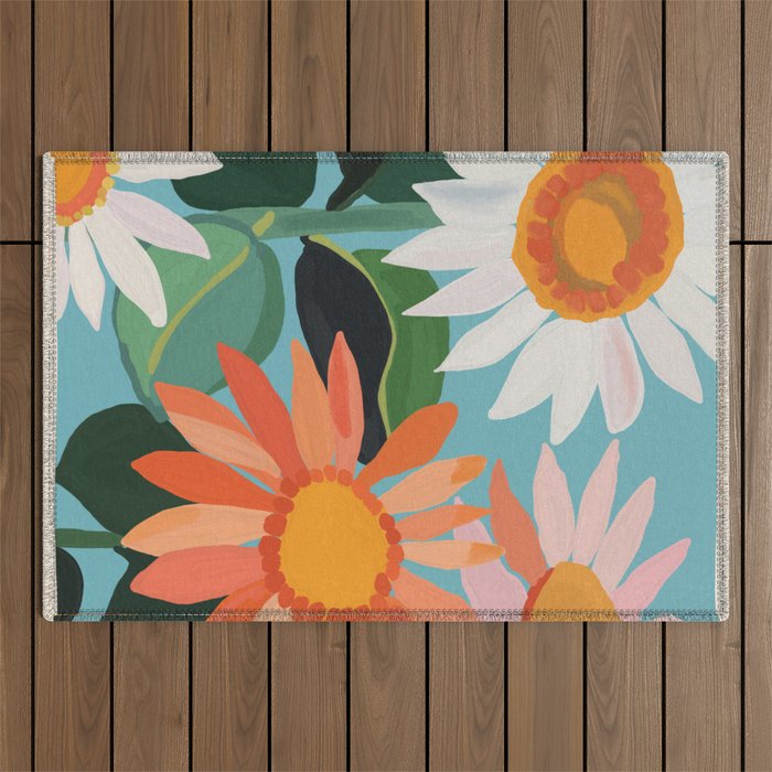 Sunflowers 21 Outdoor Rug Gallery Image 1