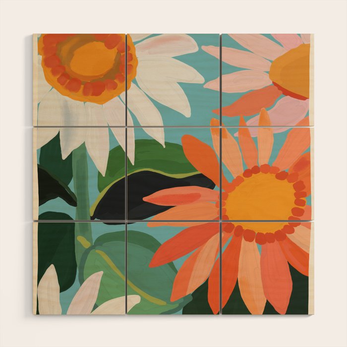 Sunflowers 21 Wood Wall Art Gallery Image 1