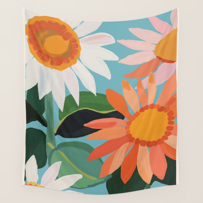 Sunflowers 21 Wall Tapestry Gallery Image 4