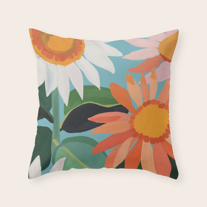 Sunflowers 21 Throw Pillow Gallery Image 6