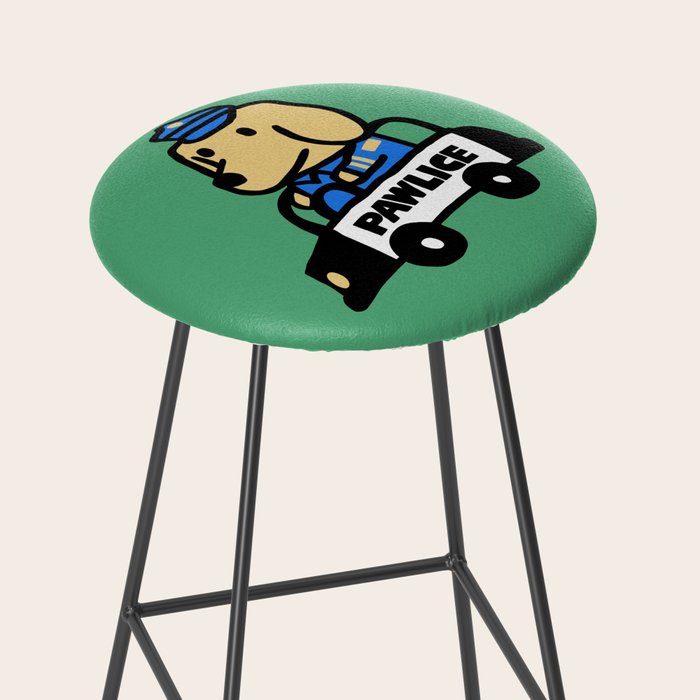 Here comes the dog pawlice Stool Gallery Image 2