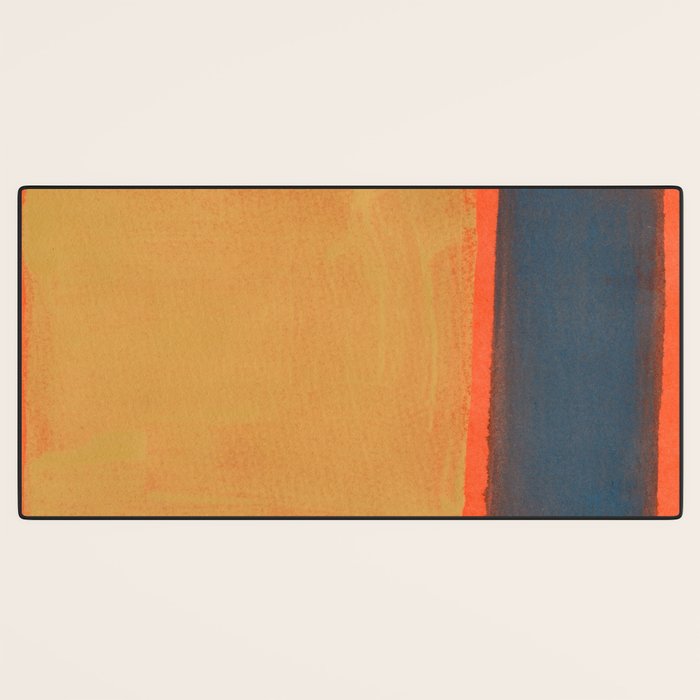 Colourful Field Lemon Slate Blue Desk Mat Gallery Image 3