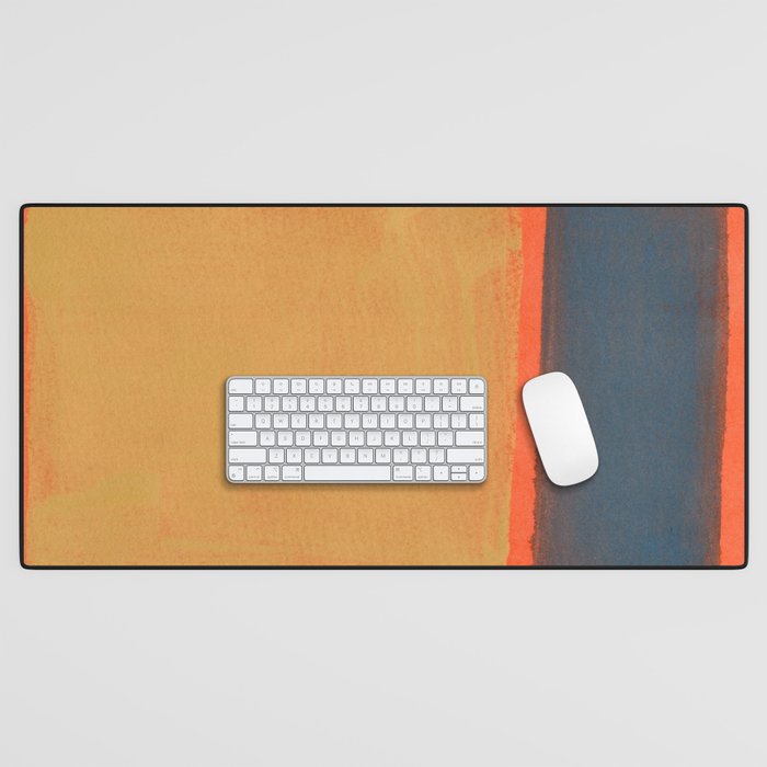 Colourful Field Lemon Slate Blue Desk Mat Gallery Image 1