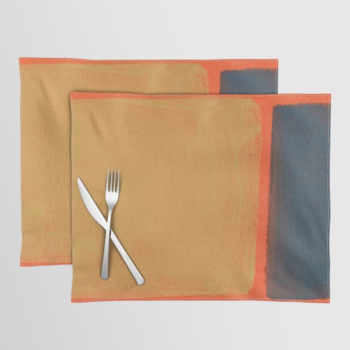 Colourful Field Lemon Slate Blue Placemat Gallery Image 1