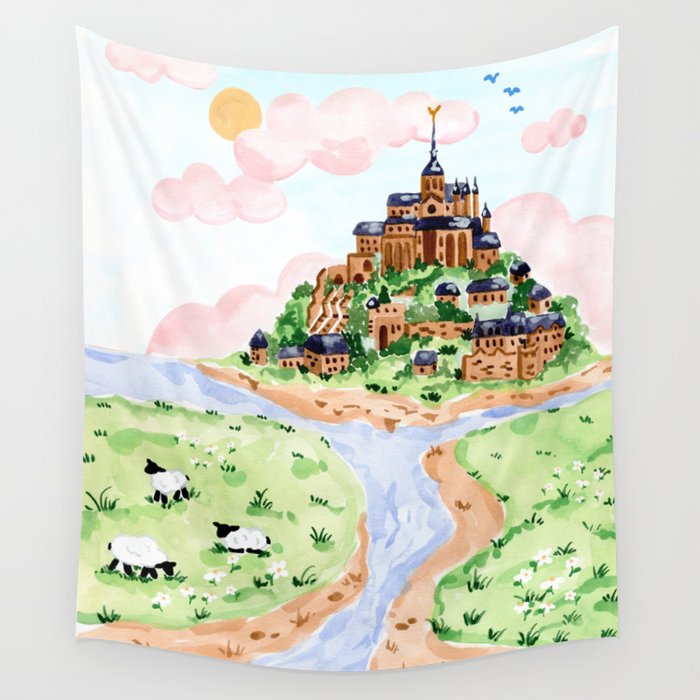 Mont St Michel Wall Tapestry Gallery Image 4