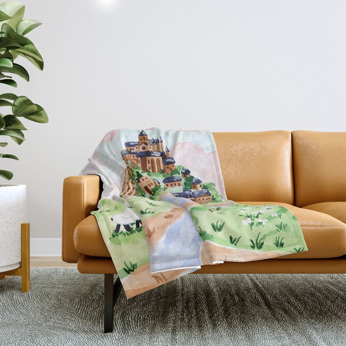 Mont St Michel Throw Blanket Gallery Image 1