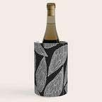 Cicada Wings - White on Black Wine Chiller Gallery Image 1