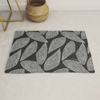 Cicada Wings - White on Black Rug Gallery Image 1