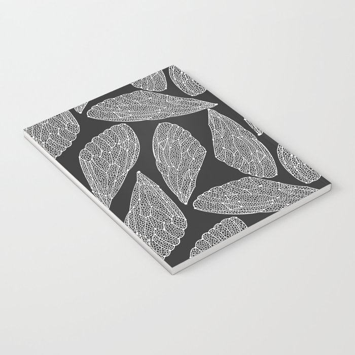 Cicada Wings - White on Black Notebook Gallery Image 3