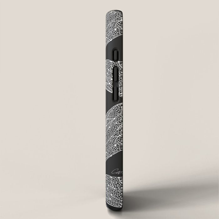 Cicada Wings - White on Black iPhone Case Gallery Image 2