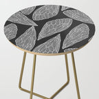 Cicada Wings - White on Black Side Table Gallery Image 2