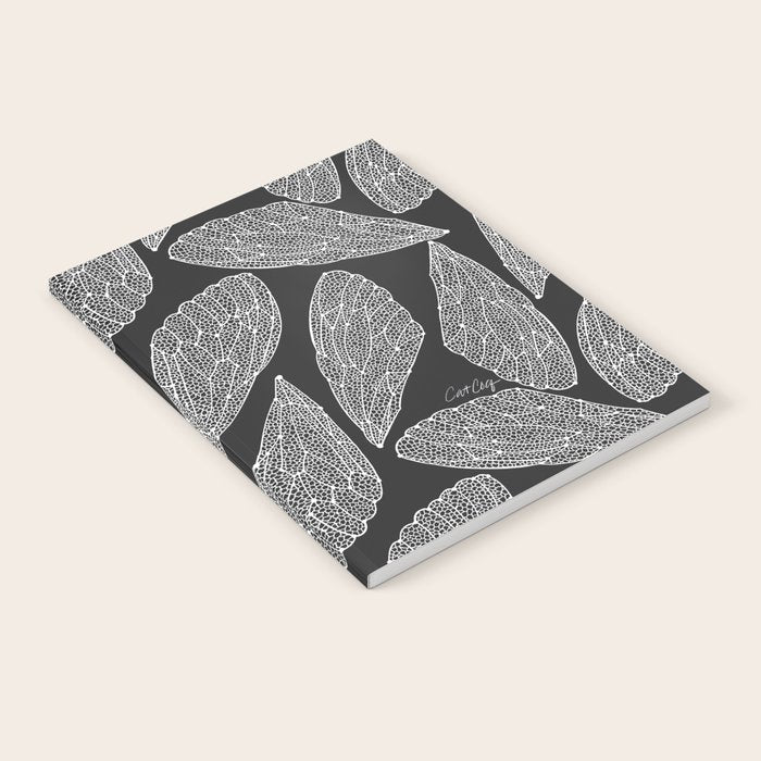 Cicada Wings - White on Black Notebook Gallery Image 1