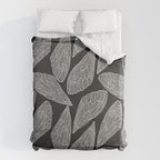 Cicada Wings - White on Black Duvet Cover Gallery Image 6