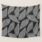Cicada Wings - White on Black Wall Tapestry Gallery Image 4