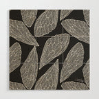 Cicada Wings - White on Black Wood Wall Art Gallery Image 1