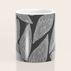Cicada Wings - White on Black Coffee Mug Gallery Image 4