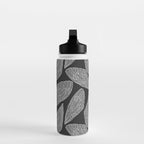 Cicada Wings - White on Black Water Bottle Gallery Image 3