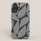 Cicada Wings - White on Black iPhone Case Gallery Image 1