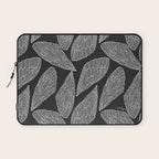 Cicada Wings - White on Black Laptop Sleeve Gallery Image 1