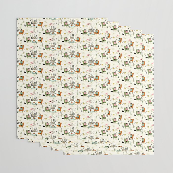 Cozy Cats Den studioxtine Wrapping Paper Gallery Image 3