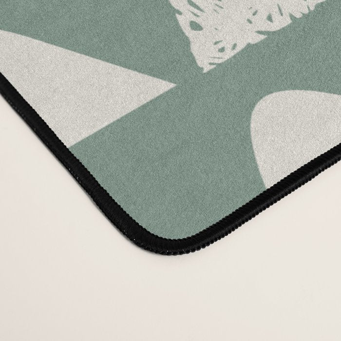 Farmland pattern sage green Desk Mat Gallery Image 4