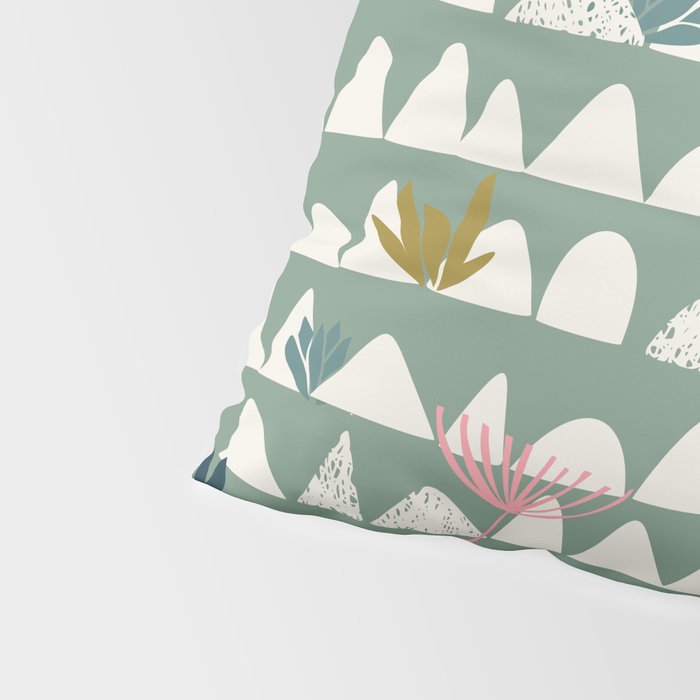 Farmland pattern sage green Pillow Sham Gallery Image 4