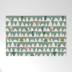 Farmland pattern sage green Welcome Mat Gallery Image 1