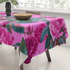  Pink Floral Garden Tablecloth Gallery Image 3