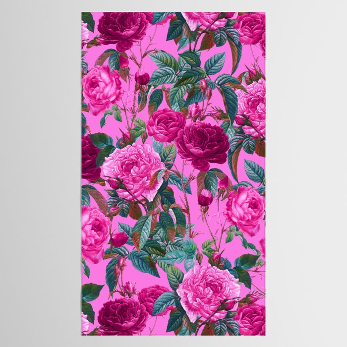 Pink Floral Garden Tablecloth Gallery Image 2