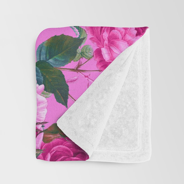  Pink Floral Garden Throw Blanket Gallery Image 3