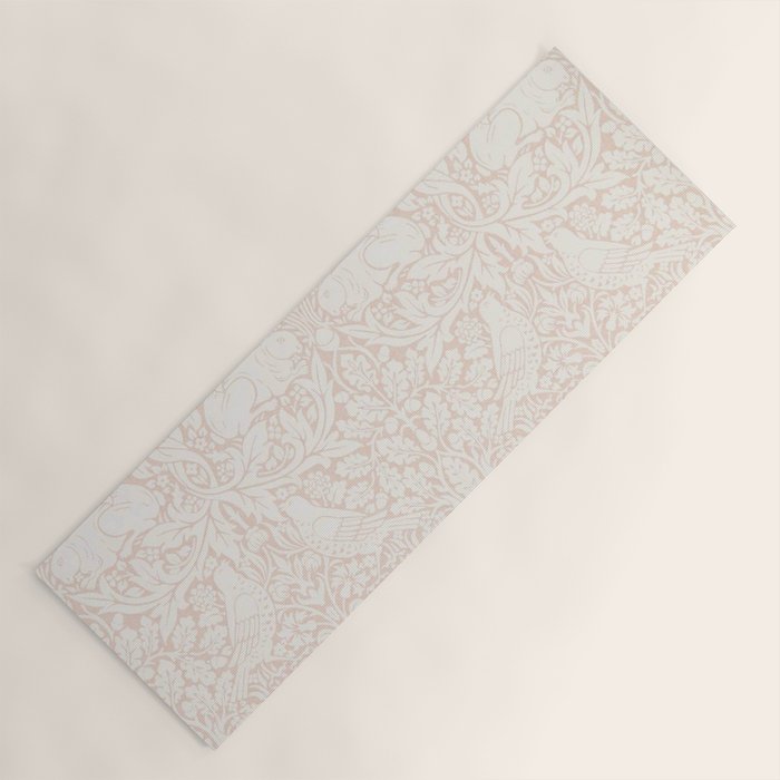 William Morris Pure Brer Rabbit Faded Sea Pink Vintage Pattern Yoga Mat Gallery Image 1