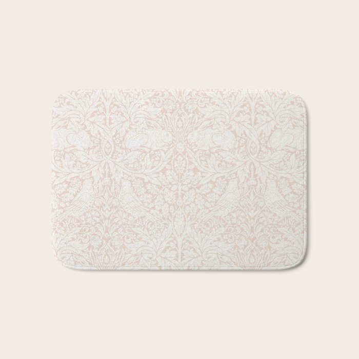 William Morris Pure Brer Rabbit Faded Sea Pink Vintage Pattern Bath Mat Gallery Image 1