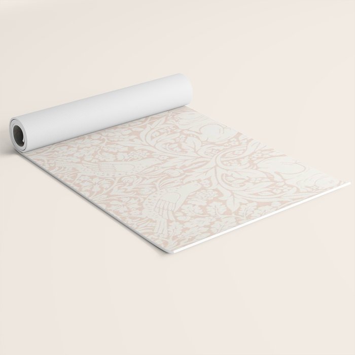 William Morris Pure Brer Rabbit Faded Sea Pink Vintage Pattern Yoga Mat Gallery Image 2