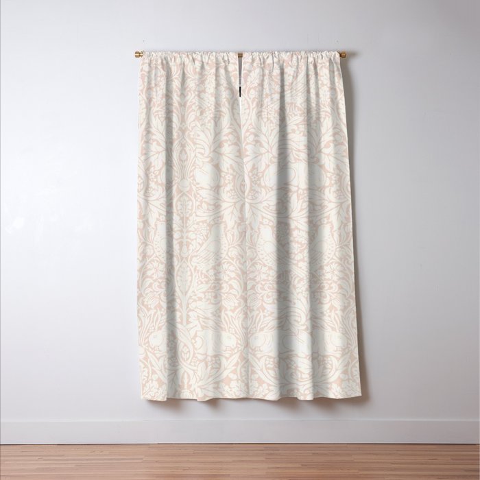 William Morris Pure Brer Rabbit Faded Sea Pink Vintage Pattern Window Curtain Gallery Image 3