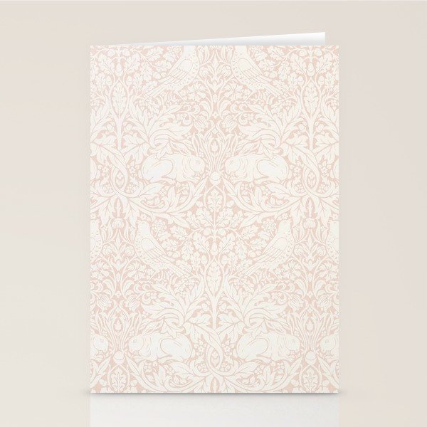 William Morris Pure Brer Rabbit Faded Sea Pink Vintage Pattern Stationery Card Gallery Image 1