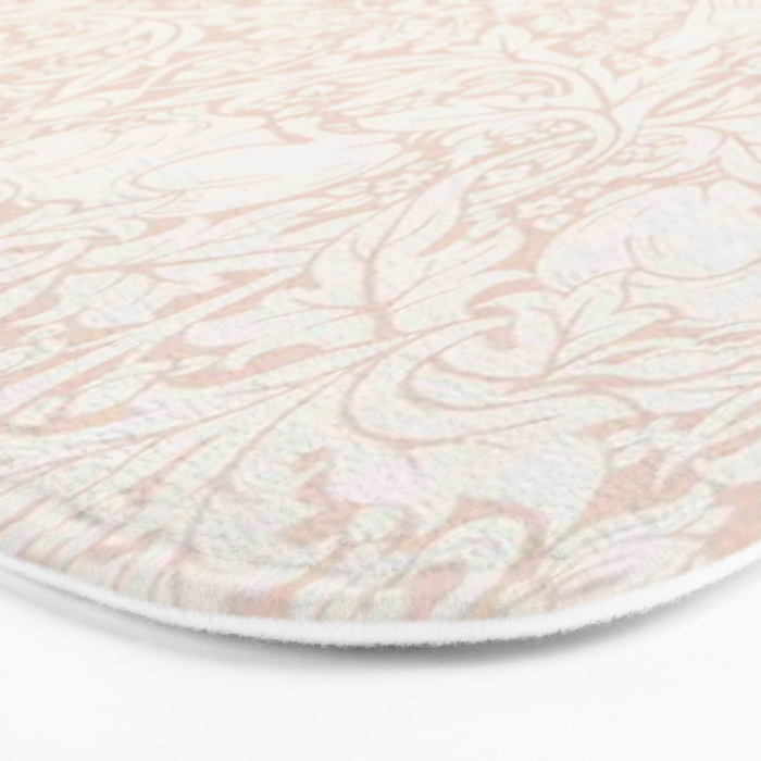 William Morris Pure Brer Rabbit Faded Sea Pink Vintage Pattern Bath Mat Gallery Image 3
