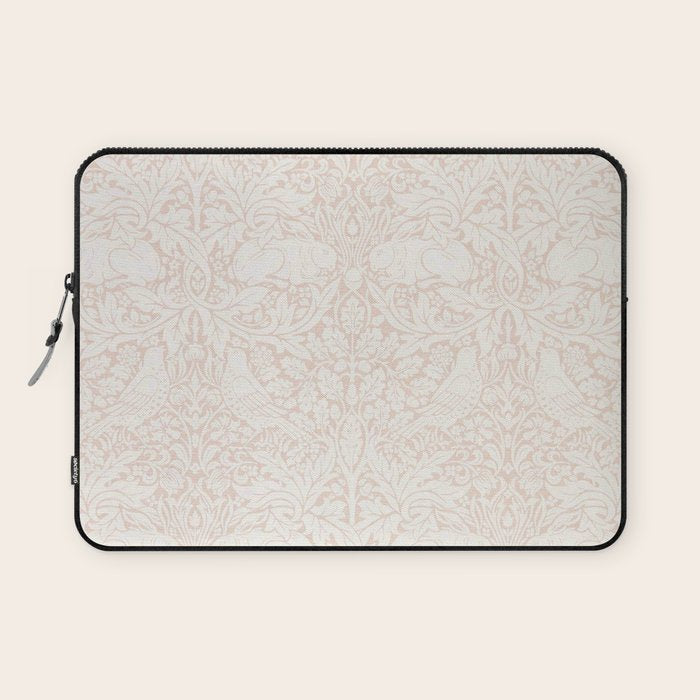 William Morris Pure Brer Rabbit Faded Sea Pink Vintage Pattern Laptop Sleeve Gallery Image 1