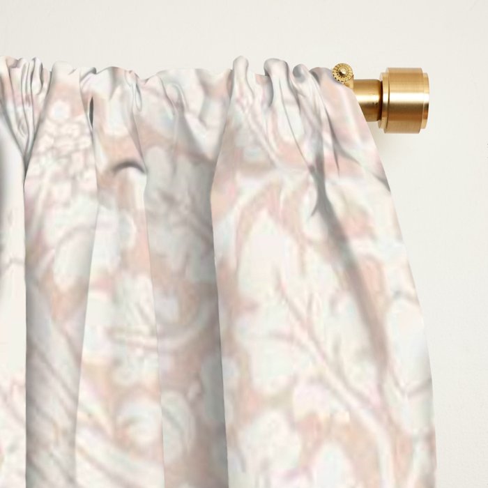 William Morris Pure Brer Rabbit Faded Sea Pink Vintage Pattern Window Curtain Gallery Image 2