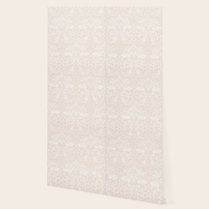William Morris Pure Brer Rabbit Faded Sea Pink Vintage Pattern Wallpaper Gallery Image 2