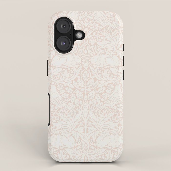 William Morris Pure Brer Rabbit Faded Sea Pink Vintage Pattern iPhone Case Gallery Image 1