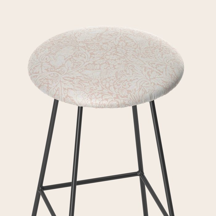 William Morris Pure Brer Rabbit Faded Sea Pink Vintage Pattern Stool Gallery Image 2