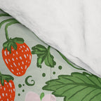 Whimsical Strawberry Vine and Floral Garden Pattern Comforter Gallery Image 4