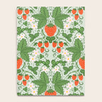 Whimsical Strawberry Vine and Floral Garden Pattern Notebook Gallery Image 4