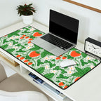 Whimsical Strawberry Vine and Floral Garden Pattern Desk Mat Gallery Image 2