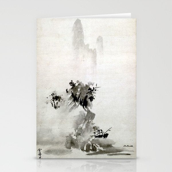 Sesshu Toyo Haboku - Sansui Landscape Stationery Card Gallery Image 1
