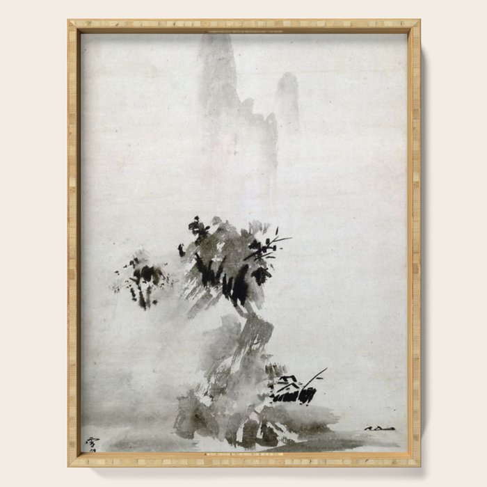 Sesshu Toyo Haboku - Sansui Landscape Serving Tray Gallery Image 1