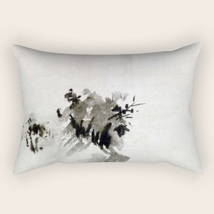 Sesshu Toyo Haboku - Sansui Landscape Rectangular Pillow Gallery Image 1