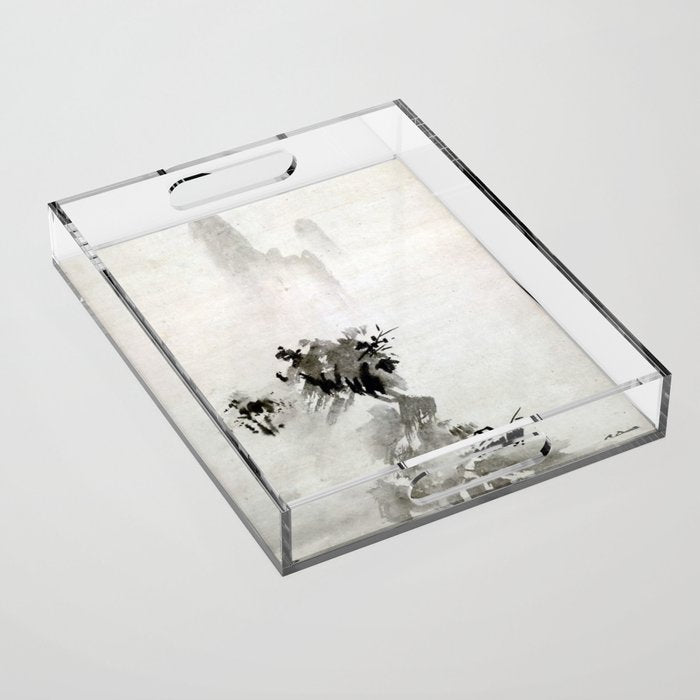 Sesshu Toyo Haboku - Sansui Landscape Acrylic Tray Gallery Image 1